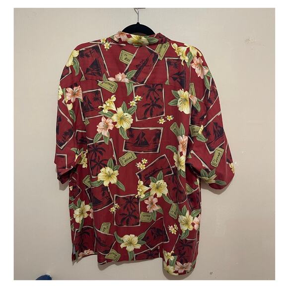 TOMMY‎ BAHAMA Mens Silk Ticket to Relax Tropical Hawaiian Camp Casual Shirt XL - Picture 5 of 10